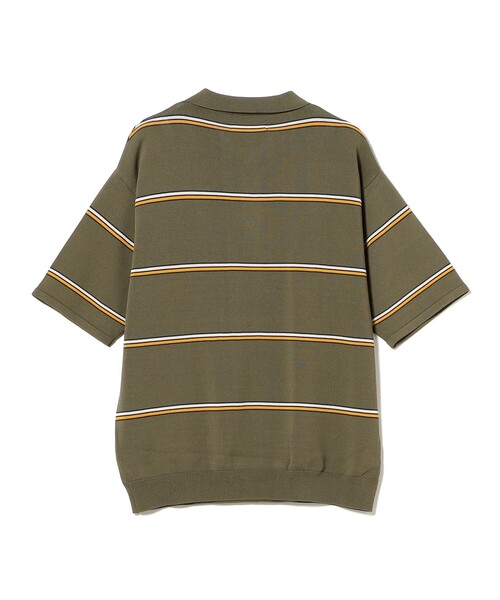 BEAMS ベロア ボーダー ポロシャツ BEAMS（ビームス）の「ベロア ボーダー ポロシャツ（ポロシャツ