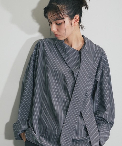 ブラウス シャツ リボンボウタイシャツブラウス レディース メンズ SMILE ORCHID ブラウス シャツ リボンボウタイシャツブラウス
