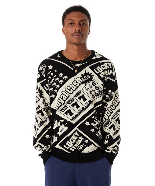 HUF セーター ニット LUCKY CREWNECK SWEATER / ハフ クルー