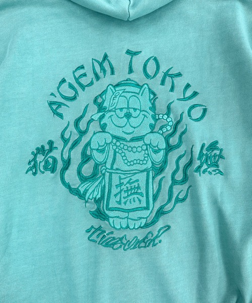 A'gem（エージェム） パーカー A'GEM/9 × .kom 猫キョンシージップ
