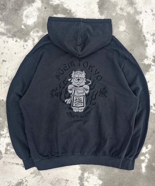 A'gem（エージェム） パーカー A'GEM/9 × .kom 猫キョンシージップ