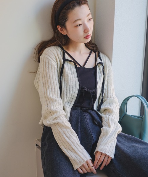 「Kastane」 ニットカーディガン FREE アイボリー レディース_画像2