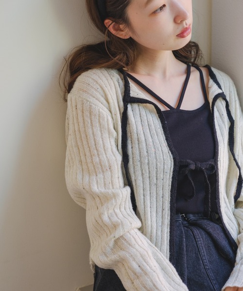 「Kastane」 ニットカーディガン FREE アイボリー レディース_画像4