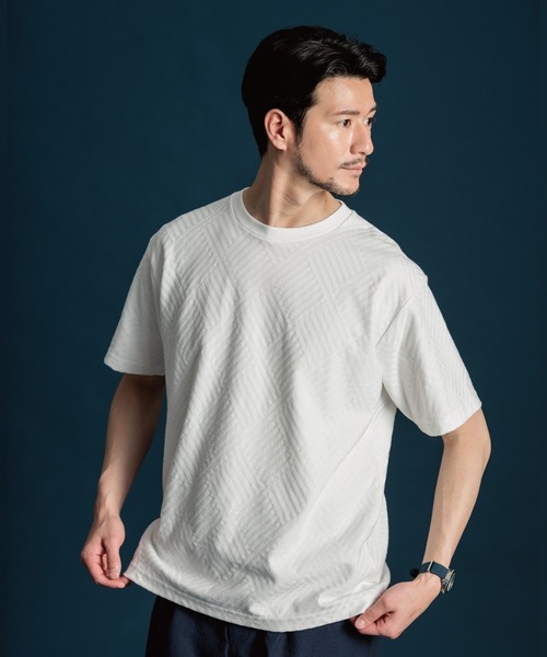 リンクスジャカード半袖Tシャツ（カットソー） | THE SHOP TK