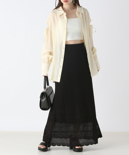 「Heather」 ニットスカート FREE アイボリー レディース_画像8