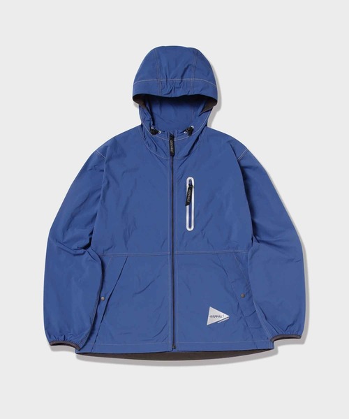 アンドワンダー　ナイロンジャケット　メンズ and wander (アンドワンダー) nylon stretch jacket for man