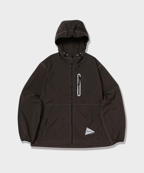 アンドワンダー　ナイロンジャケット　メンズ and wander (アンドワンダー) nylon stretch jacket for man