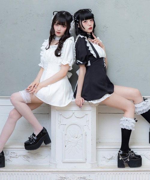 DearMyLove セットアップ 羽根チョーカーレースアップ半袖セットアップ