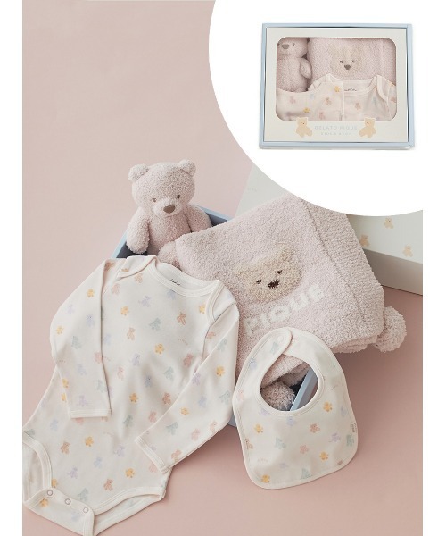gelato pique 出産祝い 「ラッピング済み」「BABY」ベア