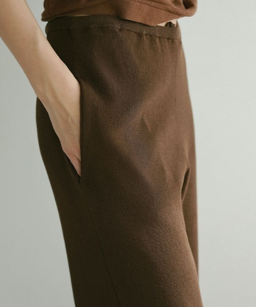 ETRE TOKYO（エトレトウキョウ） パンツ ソフトシアーワイドニット