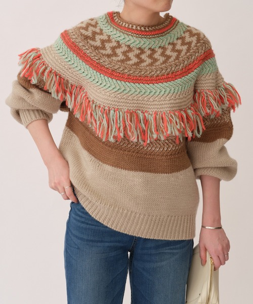 BEARDSLEY（ビアズリー） 長袖ニット FREE ベージュ レディース