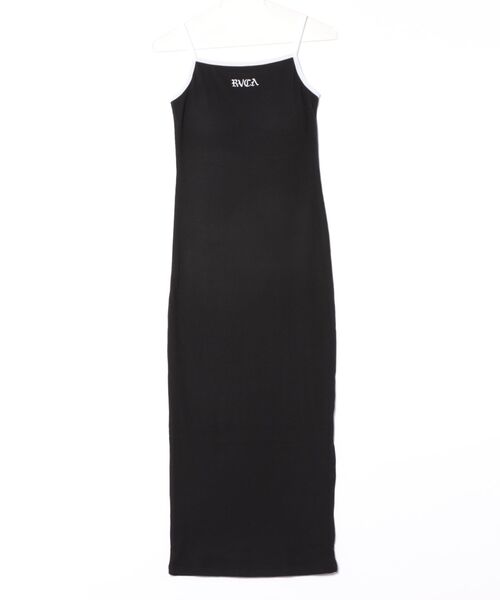 RVCA（ルーカ） ワンピース ワンピース リブ マキシ丈 ワンポイント