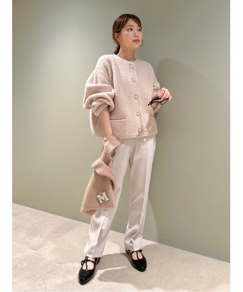 Mila Owen Vネックカーディガン ベージュ 未使用 Mila Owen（ミラオーウェン） カーディガン 1 ベージュ レディース