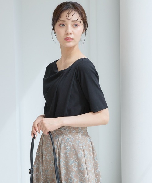 Andemiu tシャツ ドレープカットTシャツ451395 レディース