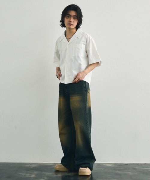 Shoowtime（ショウタイム） シャツ 半袖 Short length open collar