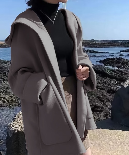 「Doula Doula」 チェスターコート S ブラック レディース_画像8