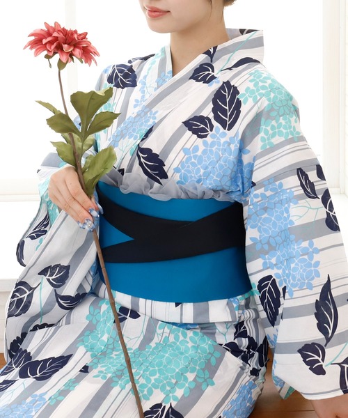 浴衣 浴衣 帯 5点セット 綿100% 選べるレトロモダン柄　兵児帯　ゆかた帯 レディース_30