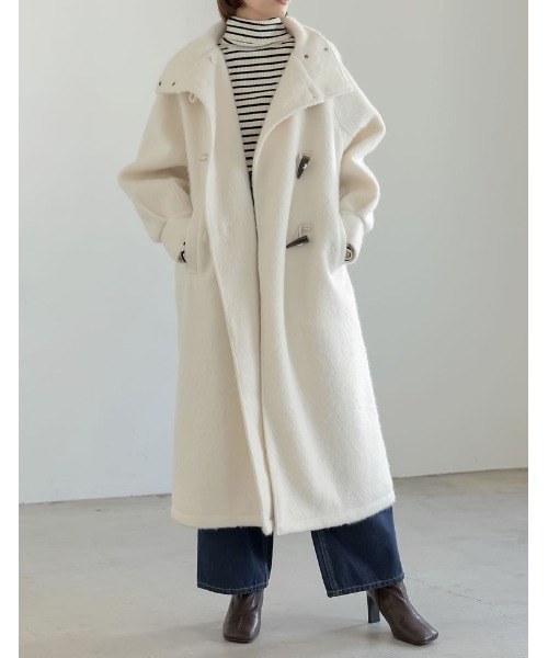 「Re:EDIT」 ダッフルコート MEDIUM アイボリー レディース_画像8