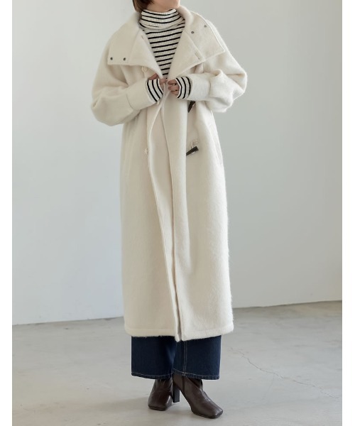 「Re:EDIT」 ダッフルコート MEDIUM アイボリー レディース_画像9