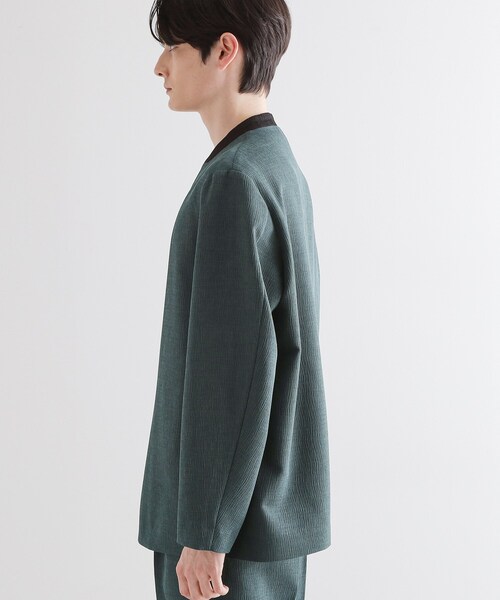 23区　ジャケット　ノーカラー　大きいサイズ　タグ付き　ウール　グレー系　46 23区（ニジュウサンク） ジャケット ノーカラージャケット