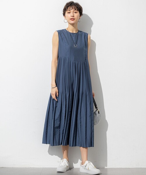 23区（ニジュウサンク） ワンピース 「洗える」プリーツコンビ