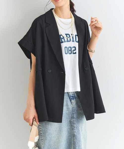 ベスト ジレ リネンライクドロストジレ「洗濯機で洗える」 レディース un dix cors ベスト ジレ リネンライクドロストジレ レディース