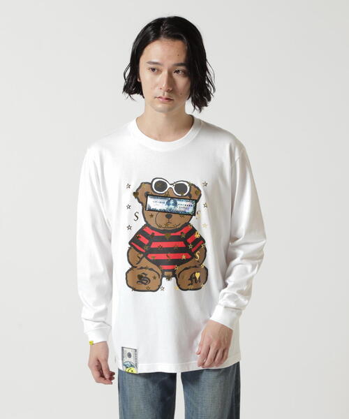 STUD MUFFIN／スタッドマフィン／Bear シークイン L／S Tee STUD MUFFIN tシャツ MUFFIN/スタッドマフィン/Bear シークイン