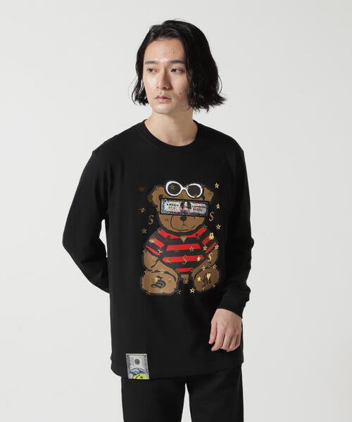 STUD MUFFIN／スタッドマフィン／Bear シークイン L／S Tee STUD MUFFIN tシャツ MUFFIN/スタッドマフィン/Bear シークイン