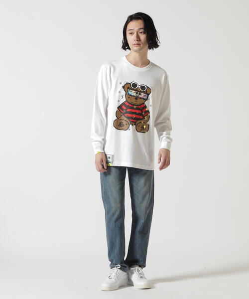 STUD MUFFIN／スタッドマフィン／Bear シークイン L／S Tee STUD MUFFIN tシャツ MUFFIN/スタッドマフィン/Bear シークイン