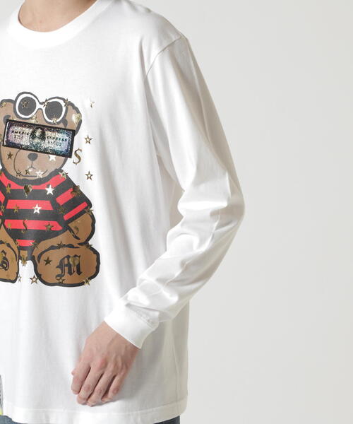 STUD MUFFIN／スタッドマフィン／Bear シークイン L／S Tee STUD MUFFIN tシャツ MUFFIN/スタッドマフィン/Bear シークイン