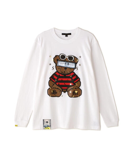 STUD MUFFIN／スタッドマフィン／Bear シークイン L／S Tee STUD MUFFIN tシャツ MUFFIN/スタッドマフィン/Bear シークイン