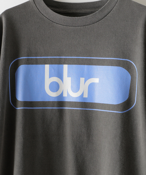 【中古】未使用品 インソニア INSONNIA for EDIFICE 別注 blur PL Tシャツ カットソー ロゴ 2 チャコール ブルー Insonnia PROJECTS（インソニアプロジェクト） tシャツ for EDIFICE