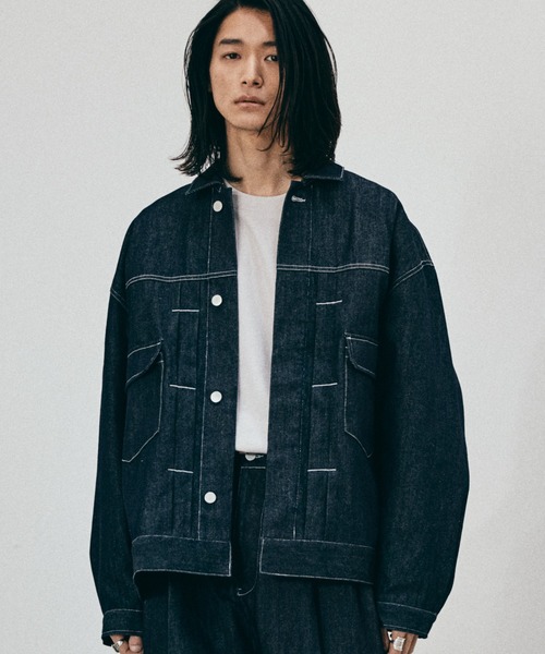 「WYM LIDNM」 デニムジャケット S ネイビー メンズ