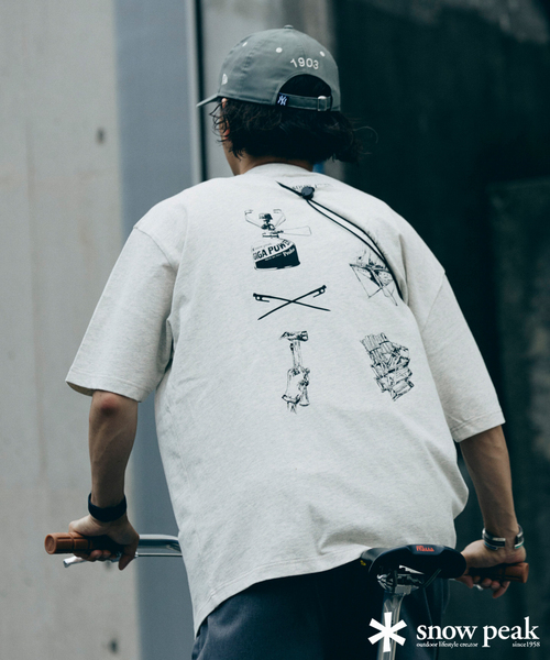 snow peak（スノーピーク） tシャツ 別注 ”GEAR” プリントTシャツ