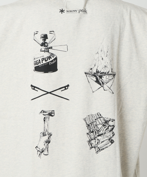 snow peak(スノーピーク) tシャツ 別注 ”GEAR” プリントTシャツ snow peak(スノーピーク) tシャツ 別注 ”GEAR” プリントTシャツ
