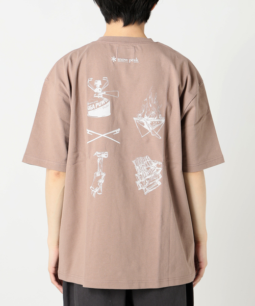  Peak - スノーピーク　peak プリントロゴTシャツ　サイズL　限定品　ベージュ snow peak tシャツ SNOW PEAK / スノーピーク 別注 ”GEAR