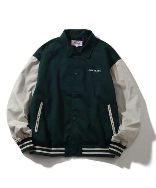 【激レア】CONVERSE コンバース スタジャン M 袖レザー切り替え　M CONVERSE（コンバース） スタジャン M グリーン メンズ : ZOZOTOWN