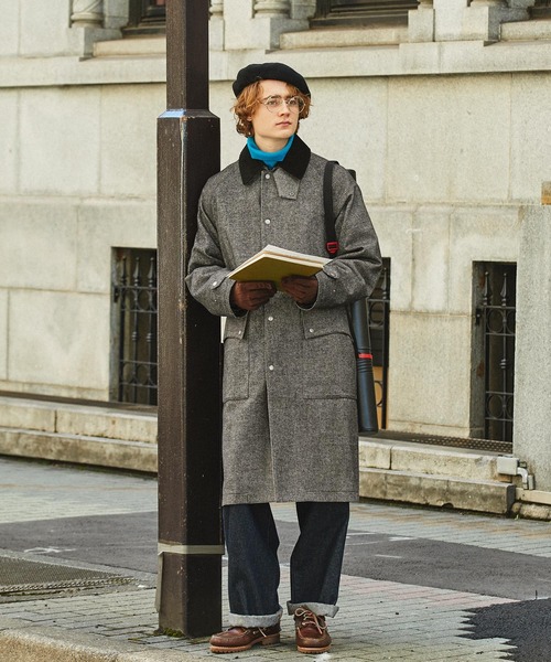 「EMMA CLOTHES」 ステンカラーコート M ブラック メンズ_画像3