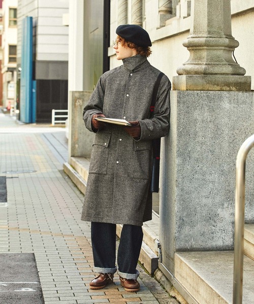 「EMMA CLOTHES」 ステンカラーコート M ブラック メンズ_画像4