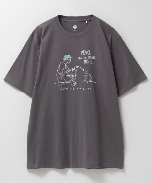 tシャツ T-GRAPHICS エモラインアートプリント半袖Tシャツ メンズ