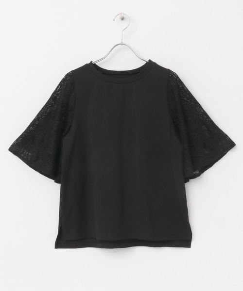 tシャツ 「WEB限定」ペイズリーレースフレアスリーブプルオーバー レディース tシャツ 「WEB限定」ペイズリーレースフレアスリーブプル
