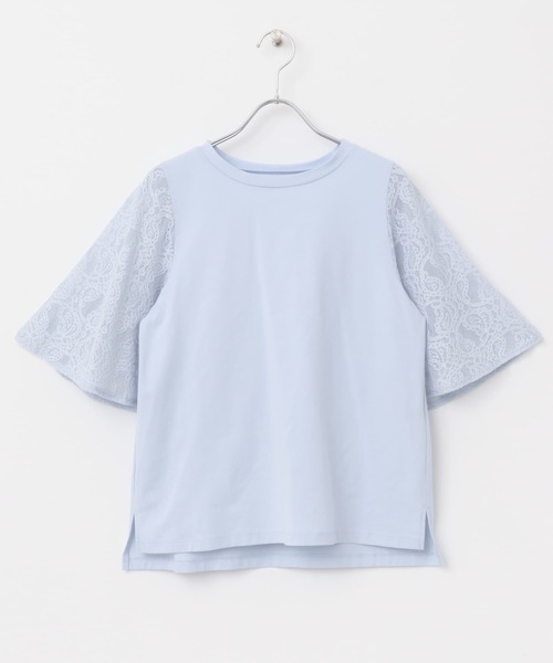 tシャツ 「WEB限定」ペイズリーレースフレアスリーブプルオーバー レディース tシャツ 「WEB限定」ペイズリーレースフレアスリーブプル