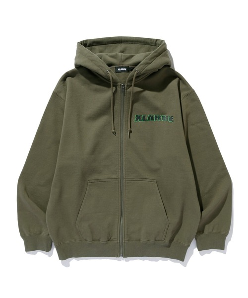 XLARGE バーガンディ ジップ パーカー L XLARGE パーカー RIDING ZIP HOODED SWEATSHIRT メンズ