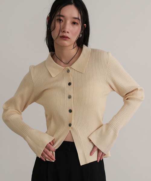 ニット セーター 衿付きリブニット レディース : ZOZOTOWN Yahoo!店