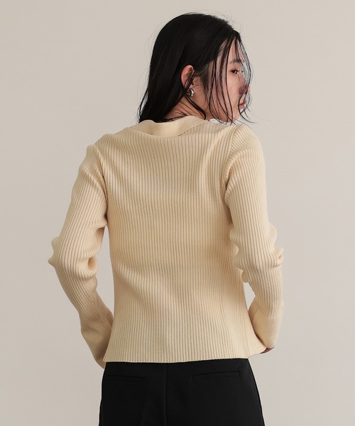 ニット セーター 衿付きリブニット レディース : ZOZOTOWN Yahoo!店