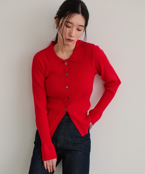 ニット セーター 衿付きリブニット レディース : ZOZOTOWN Yahoo!店