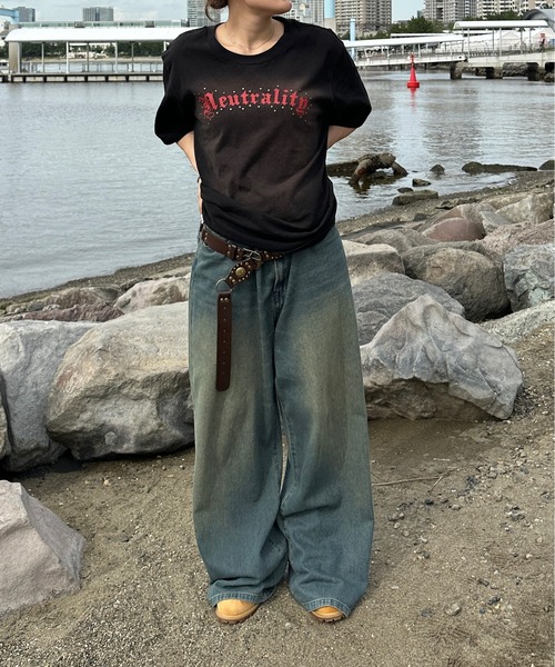 「sedacle」 半袖Tシャツ MEDIUM レッド メンズ