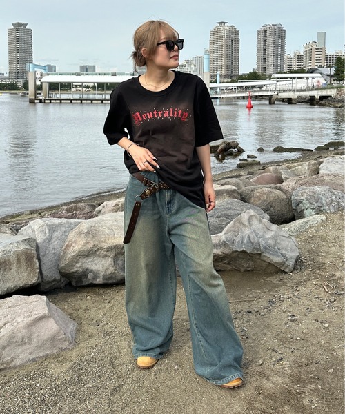 「sedacle」 半袖Tシャツ MEDIUM レッド メンズ
