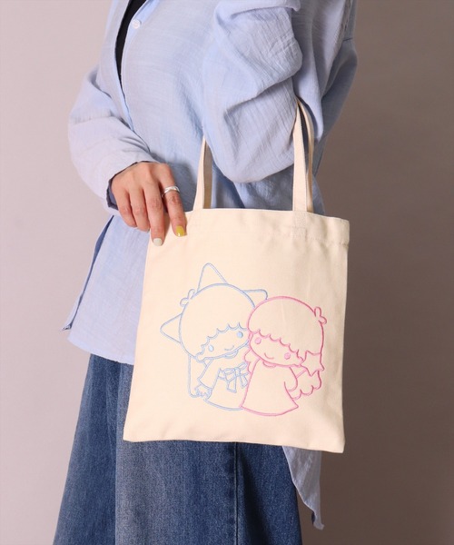 sanrio（サンリオ） トートバッグ (ACT)「sanrio」刺繍 キャンバス