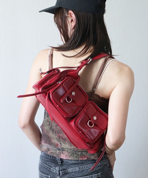 florist（フローリスト） ハンドバッグ マルチポケットY2K レザー